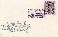 Bregenz 8. 8. 1954 Postdienst  Sonderblatt Merkur Nr: 379